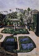 Max Beckmann Garden Landscape in Spring with Mountains oil